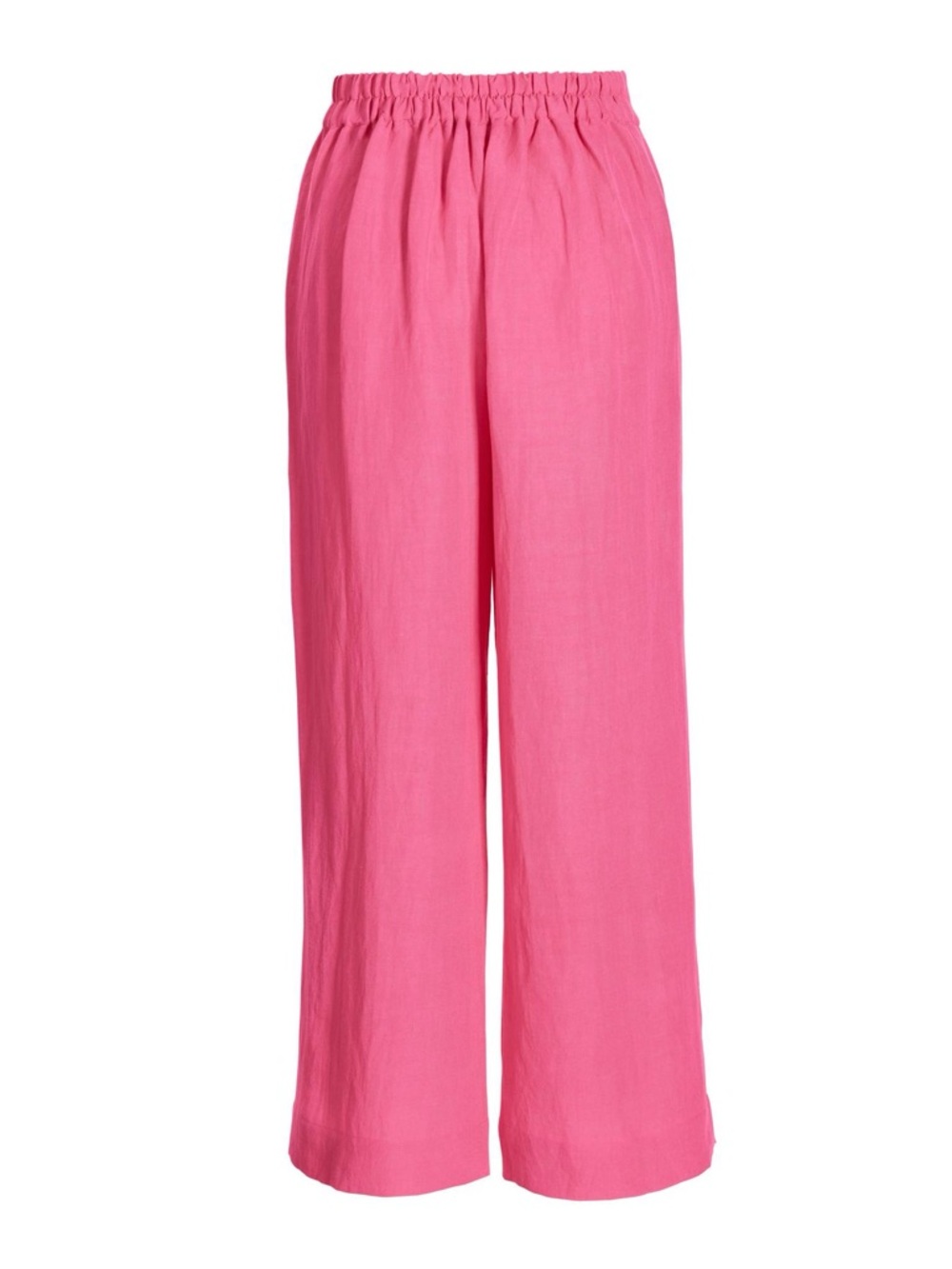 Malibu Linen Cropped High-Rise Pink Wide-Leg Linen-Blend Pants by Boston Proper